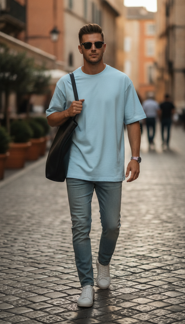 Baby Blue Unisex Classic Crew T-Shirt