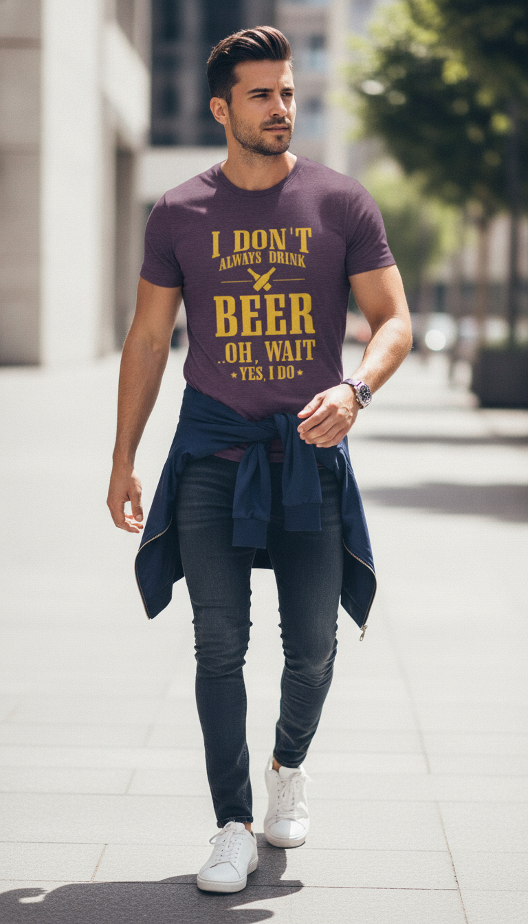 Never not drinking beer Unisex Basic T-Shirt