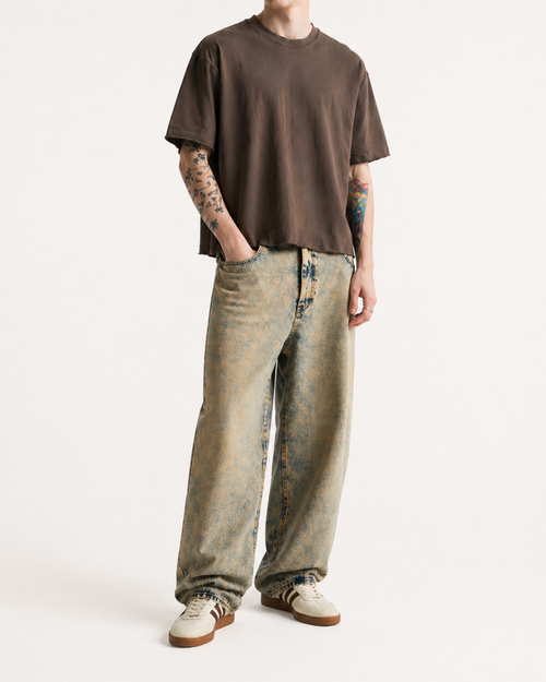Brown Boxy Fit T-shirt - LitShirt