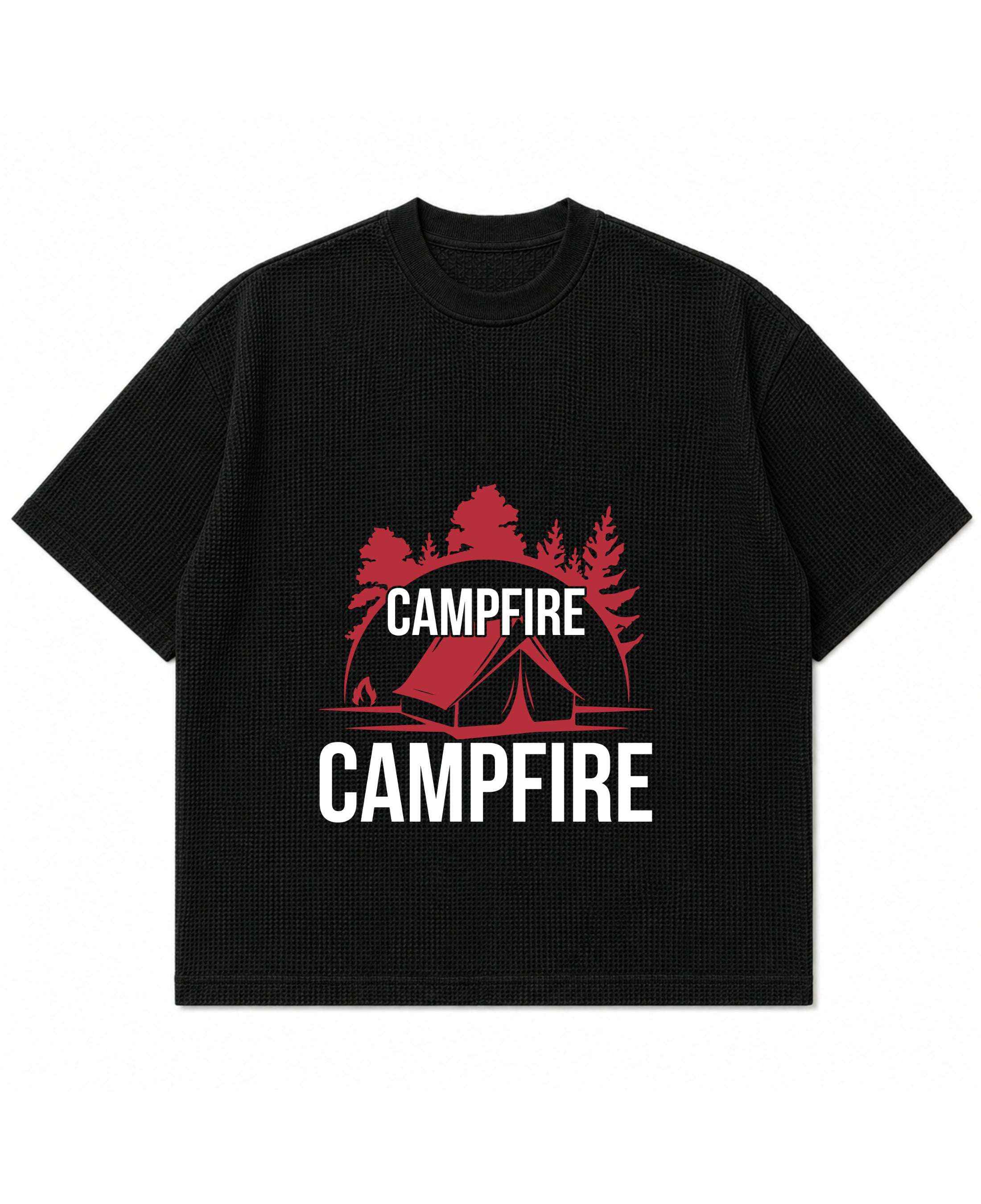 CampFire Black waffle boxy fit