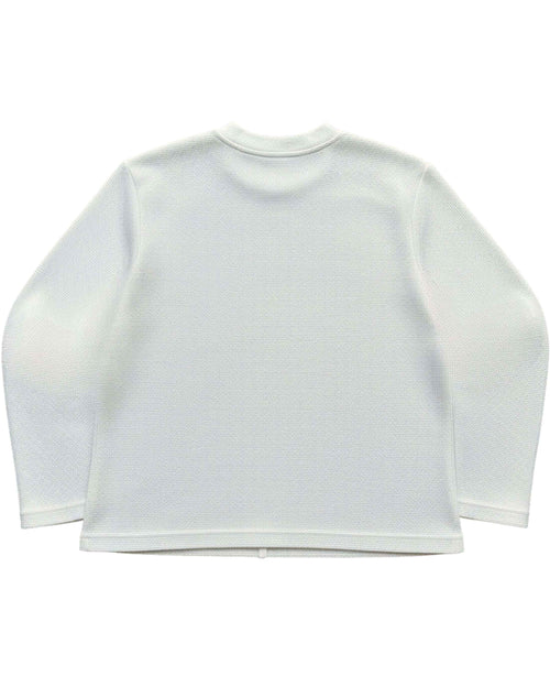 Camping Graphic Off-White Waffle Knit Oversized Full-Sleeve