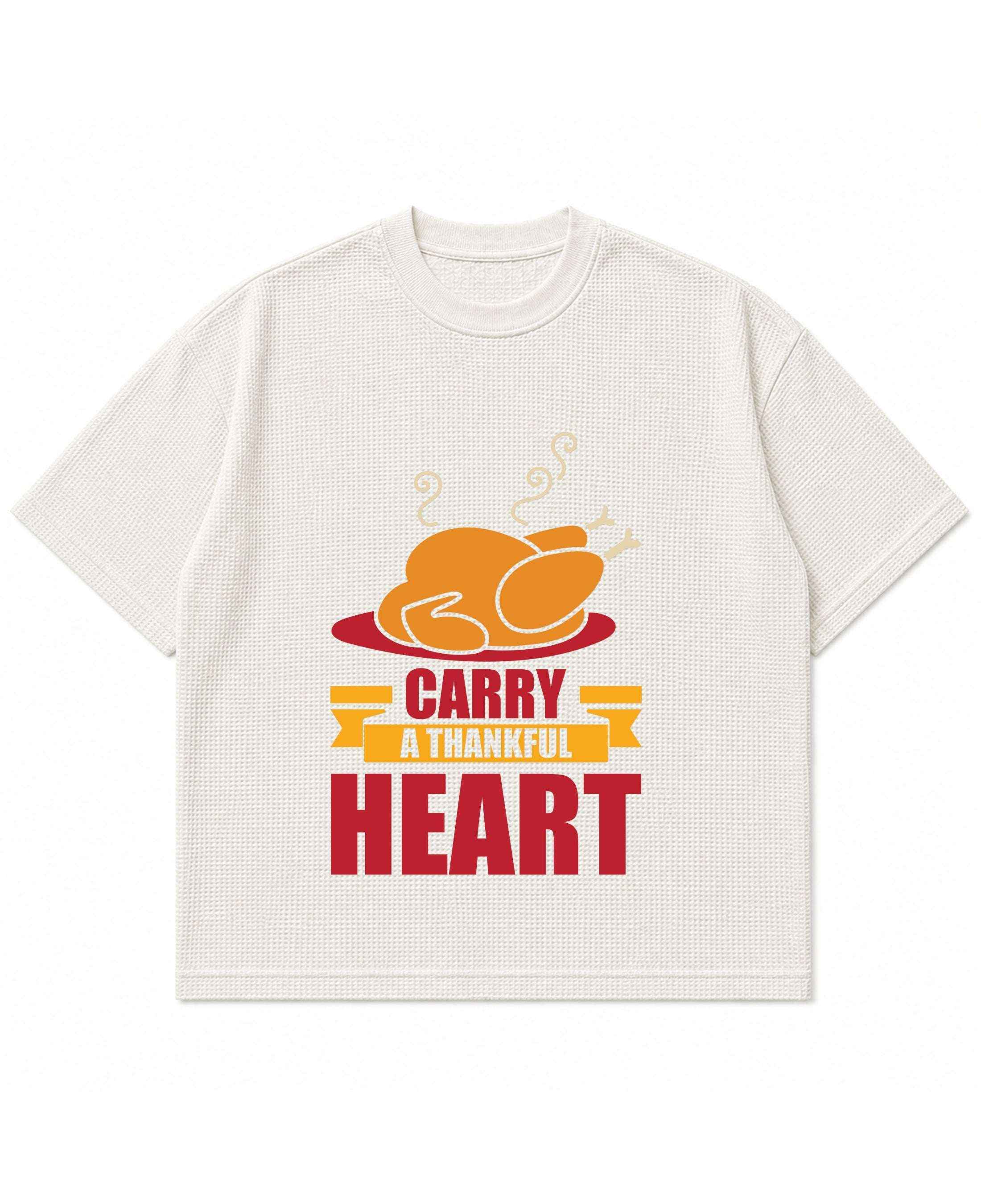 Carry A Thankful Heart Waffle Boxy Fit