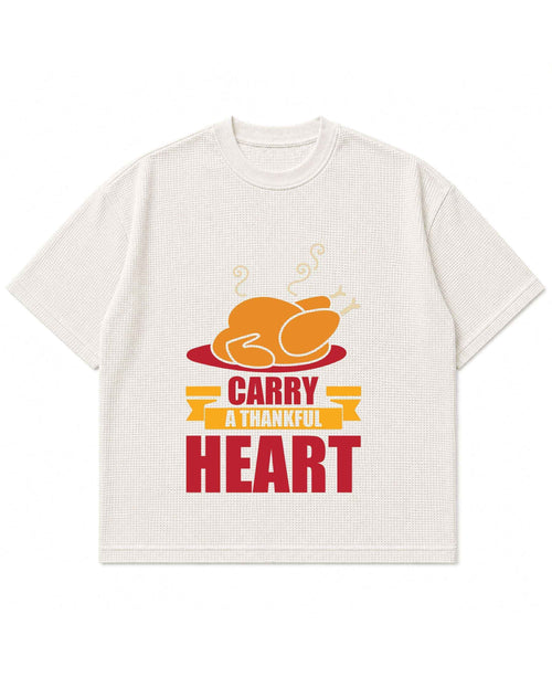 Carry A Thankful Heart Waffle Boxy Fit