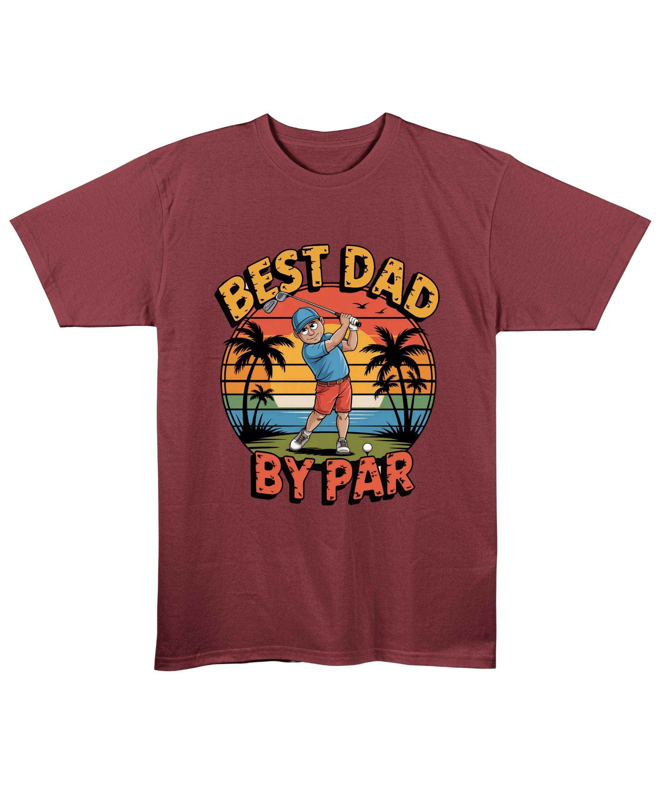 Cartoon Golfer Maroon T-Shirt