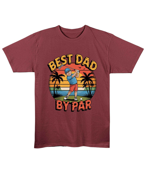 Cartoon Golfer Maroon T-Shirt