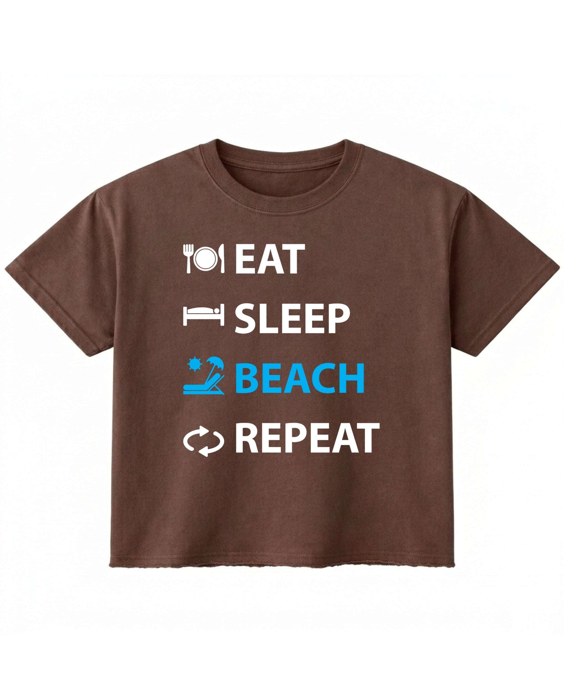 Brown Boxy Fit T-shirt Front Design