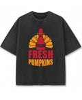 Farm Fresh Pumpkins Vintage Fade Acidwash Oversized T-Shirt