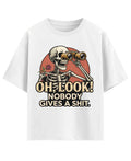 Funny Graphics White Oversized T-Shirt