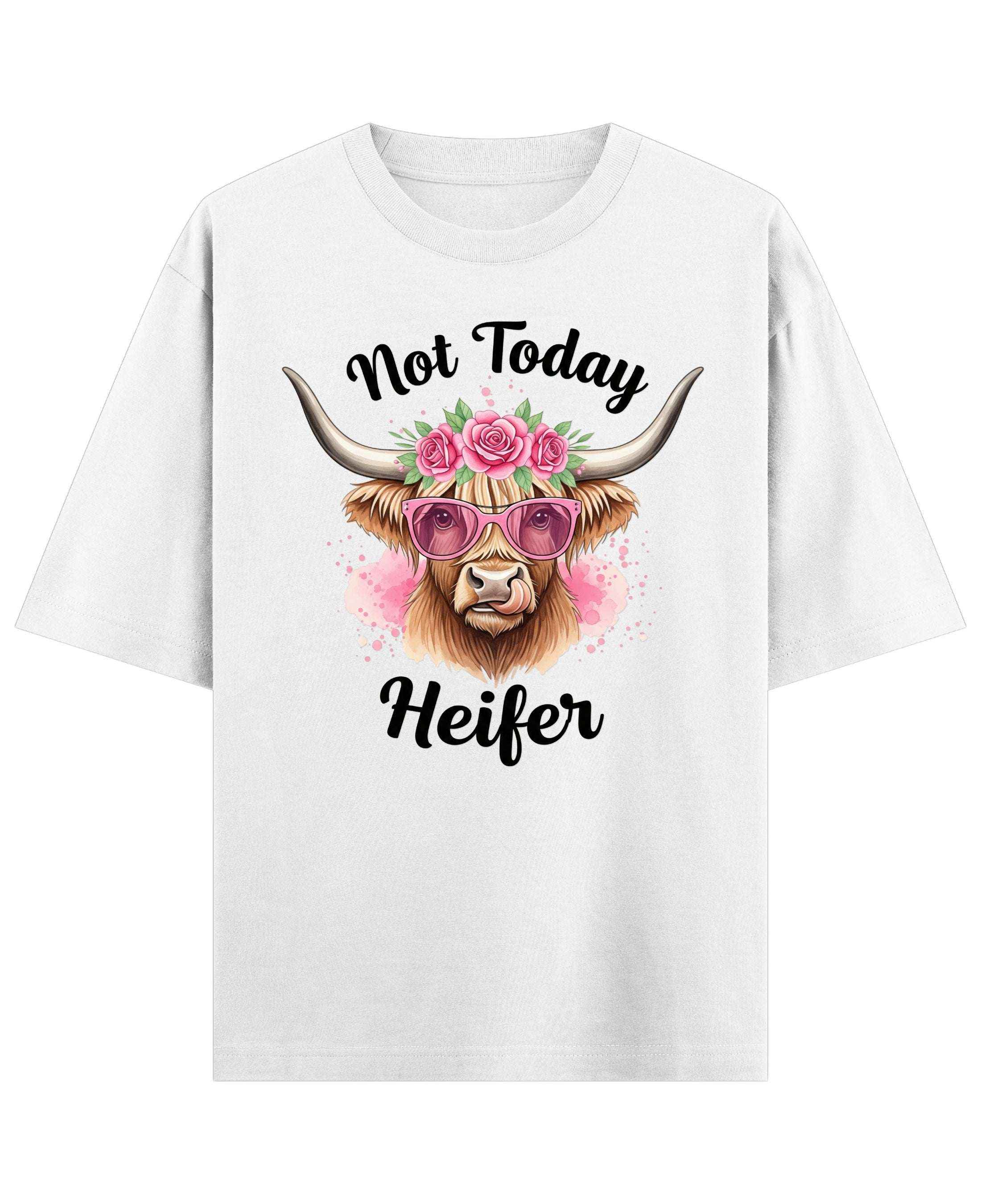 Funny Graphics White Oversized T-Shirt