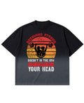 Gym Black Ombré Wash Boxy Fit T-shirt