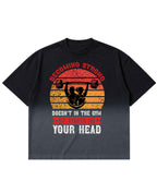 Gym Black Ombré Wash Boxy Fit T-shirt