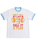Gym White & Sky Blue Ringer Tee