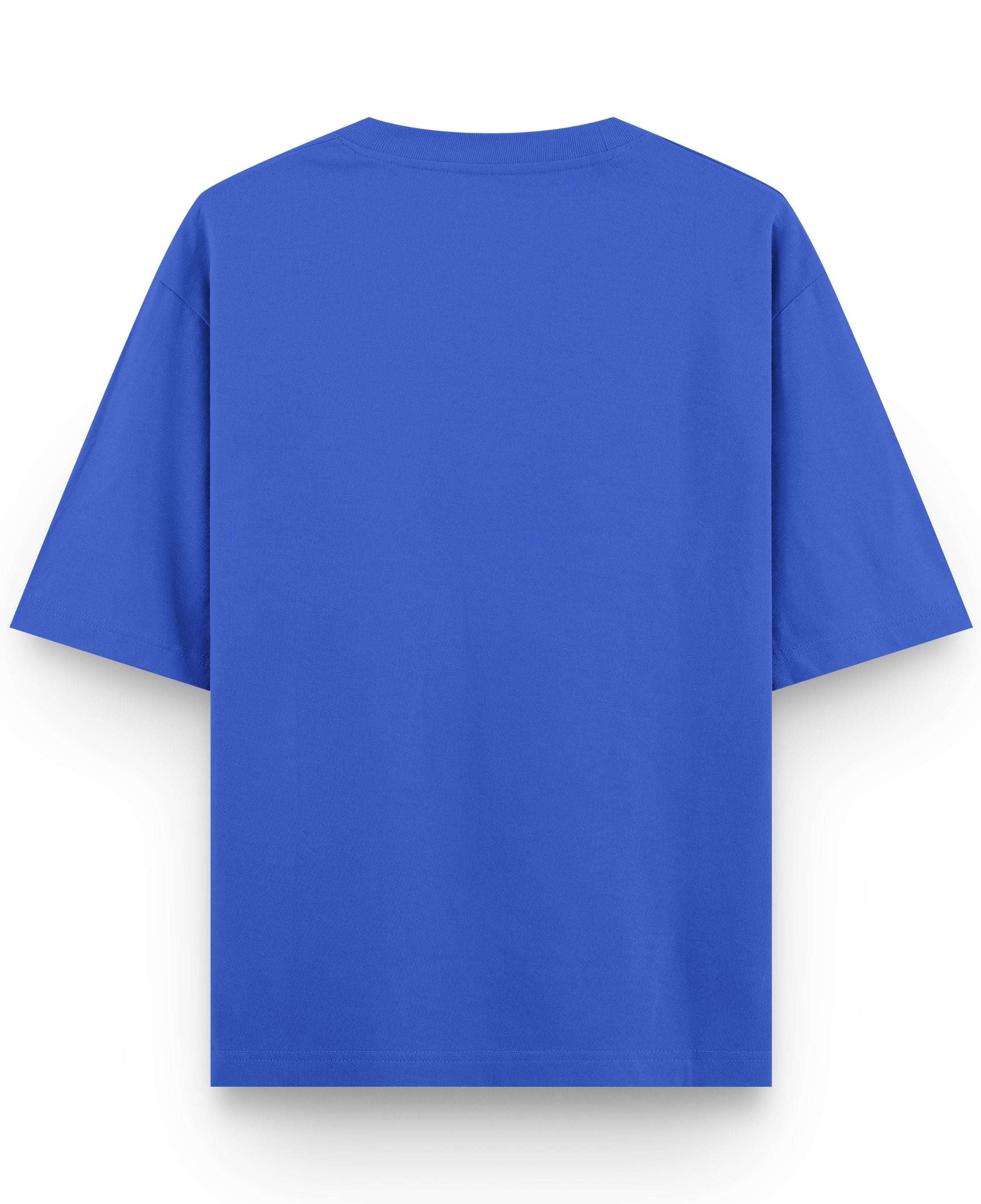 Royal Blue Oversized T-Shirt Back Design