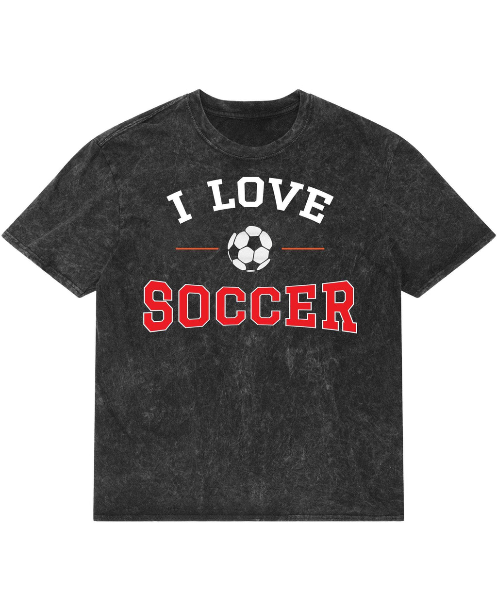 I Love Soccer Acidwash Oversized T-Shirt
