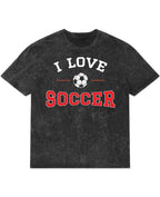 I Love Soccer Acidwash Oversized T-Shirt