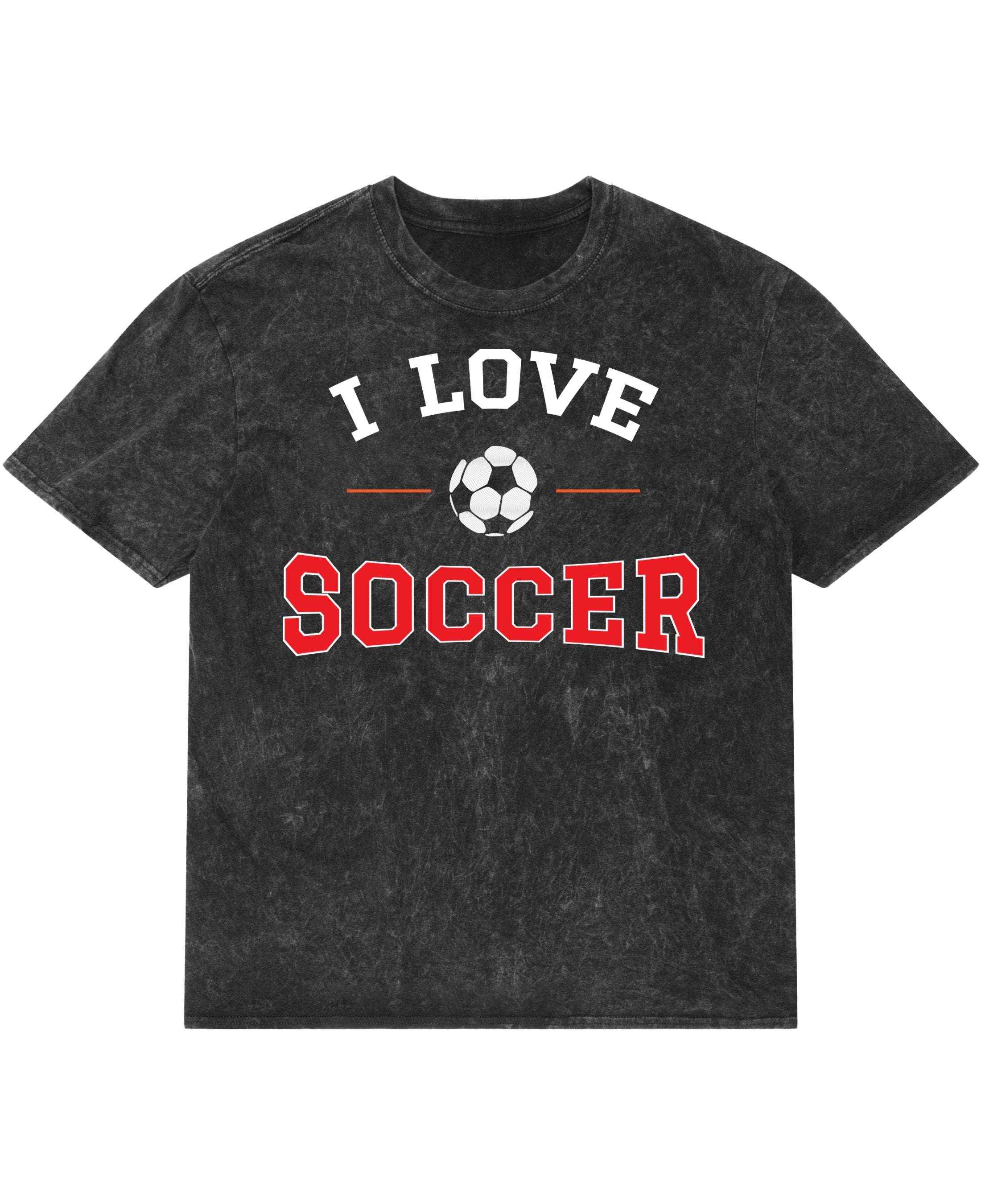 I Love Soccer Acidwash Oversized T-Shirt