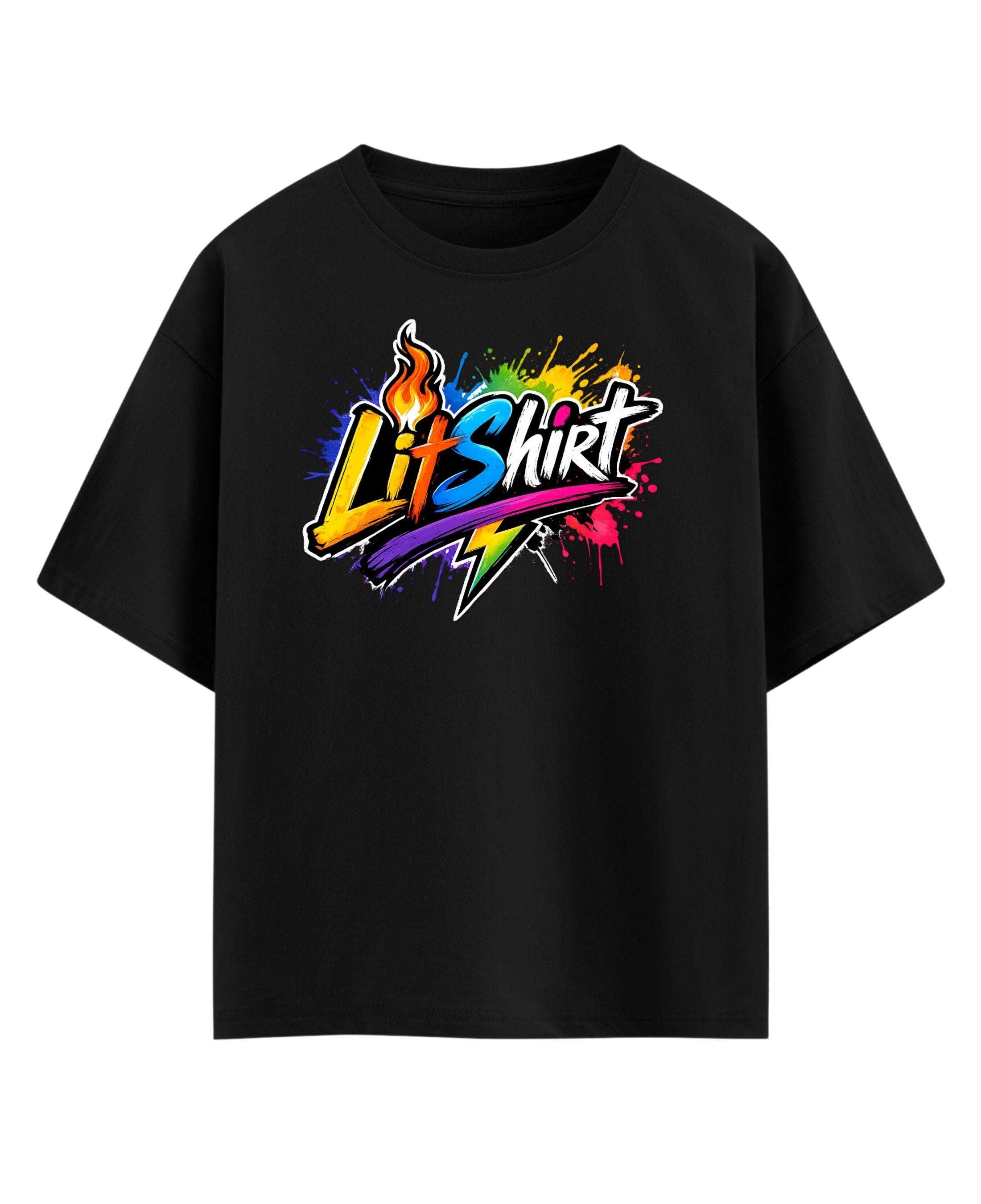 Black Oversized T-shirt Front Design