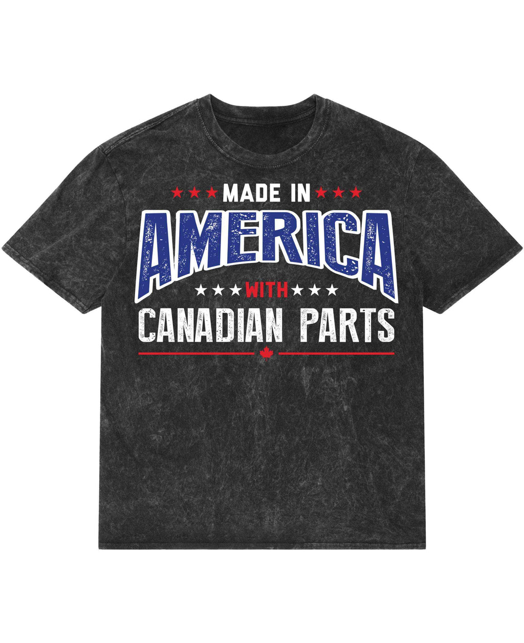 Made In America With Canadian Parts Acidwash Oversized  T-Shirt