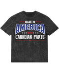 Made In America With Canadian Parts Acidwash Oversized  T-Shirt