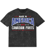 Made In America With Canadian Parts Acidwash Oversized  T-Shirt