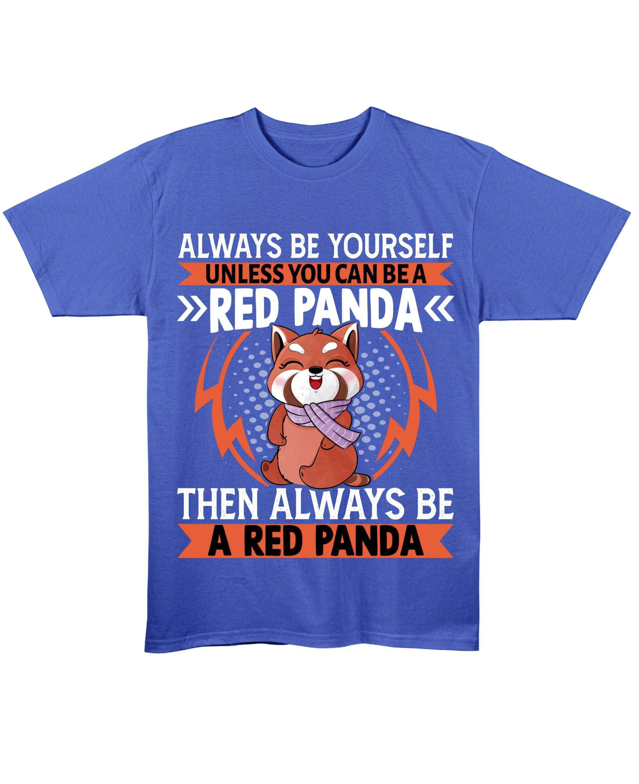 Red Panda Blue Regular Fit T-Shirt