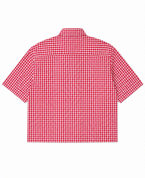 Red Picnic Oxford Boxy Shirt