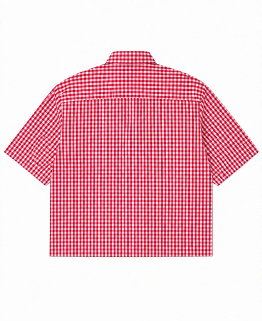 Red Picnic Oxford Boxy Shirt
