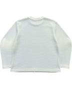 Tiger Graphic Off-White Waffle Knit Oversized Full-Sleeve