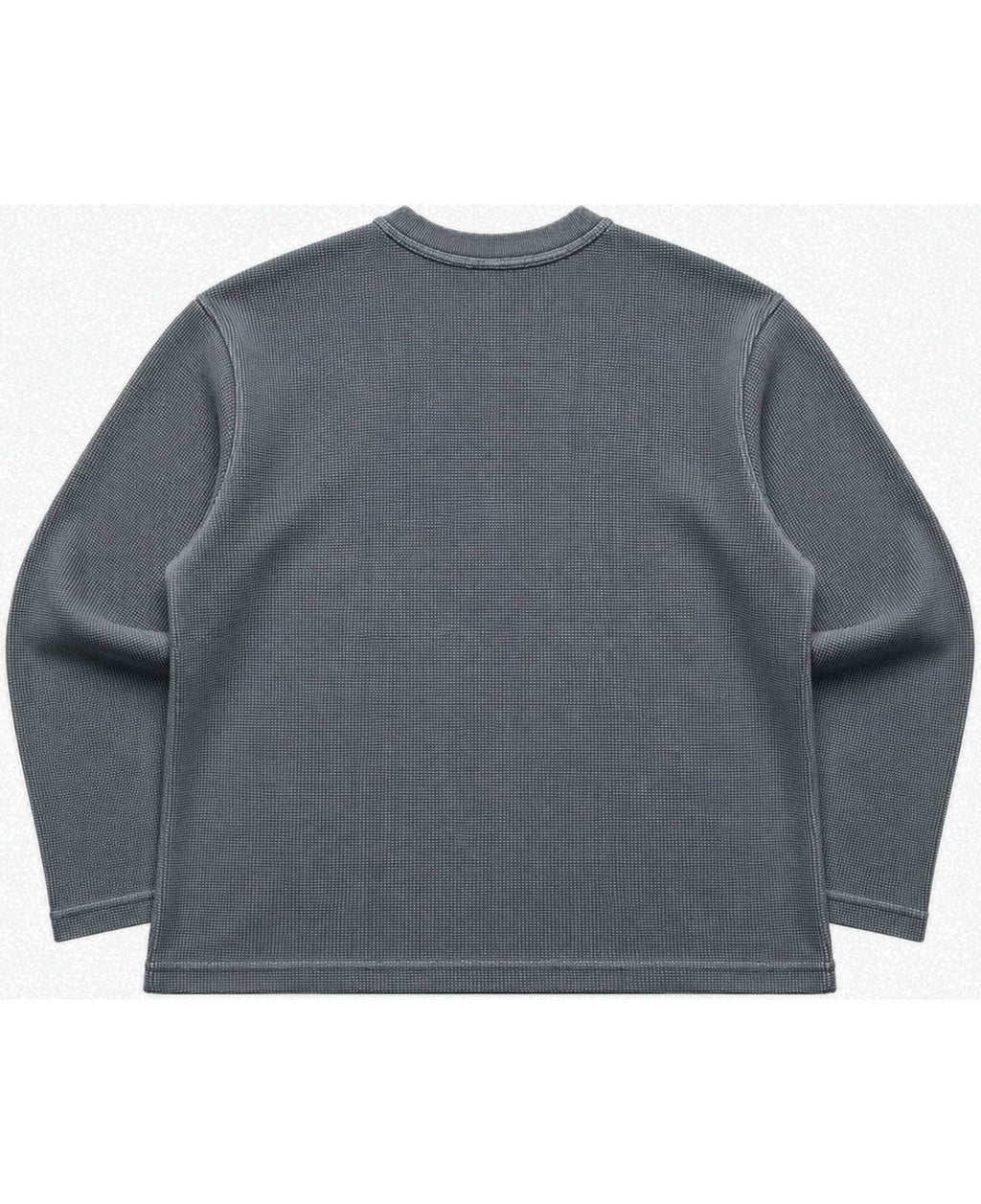 Urban Graphic Acidwash Waffle Knit Oversized Full-Sleeve