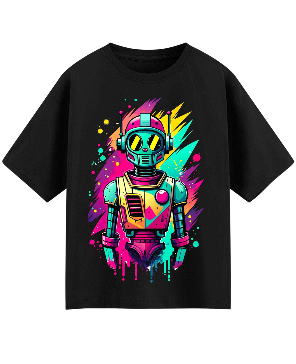 Urban Graphic Black Oversized T-Shirt