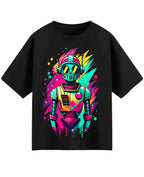 Urban Graphic Black Oversized T-Shirt