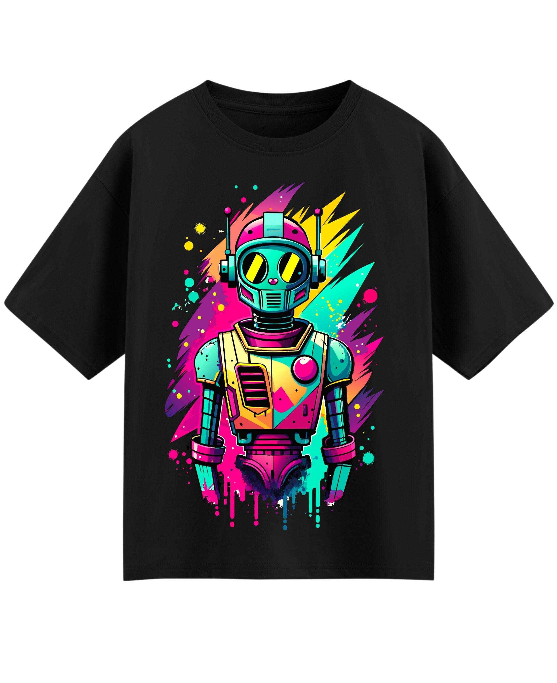 Urban Graphic Black Oversized T-Shirt