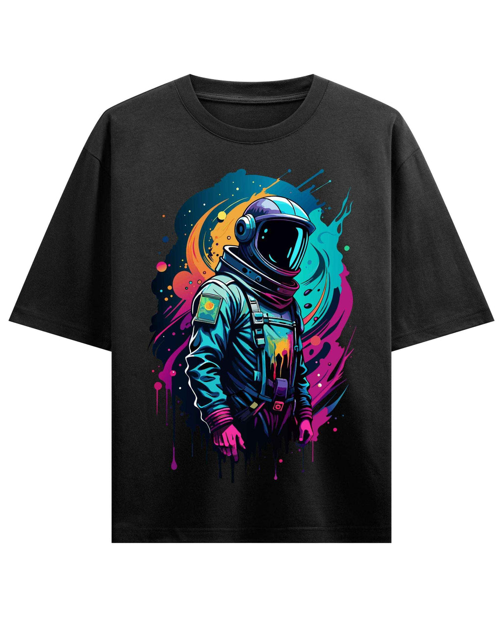 Urban Graphic Black Oversized T-Shirt