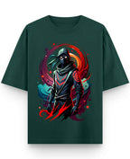 Urban Graphic Bottle Green Oversized T-Shirt