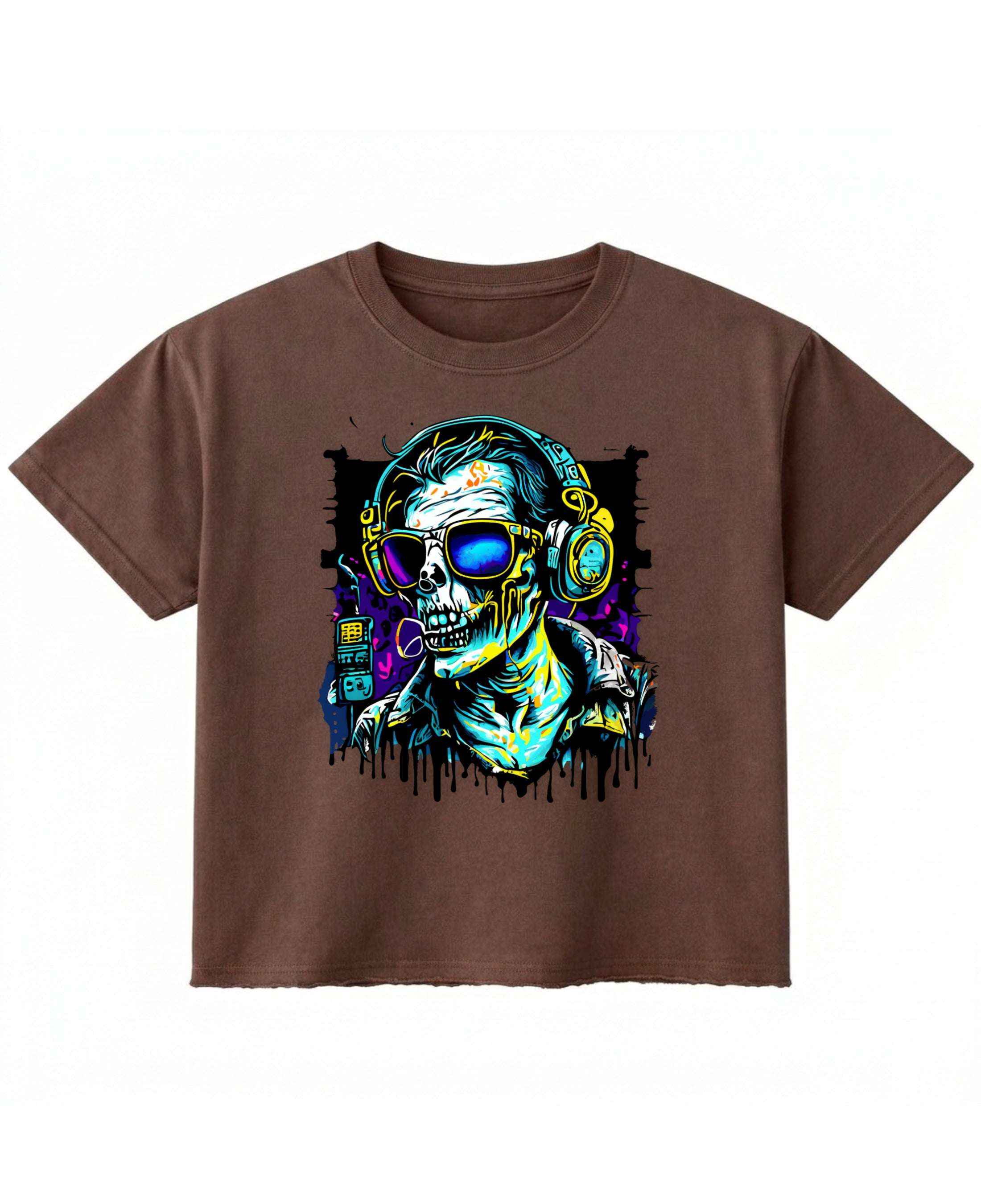 Urban Graphic Brown Boxy Fit T-shirt