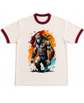 Urban Graphic Off White & Maroon Ringer Tee