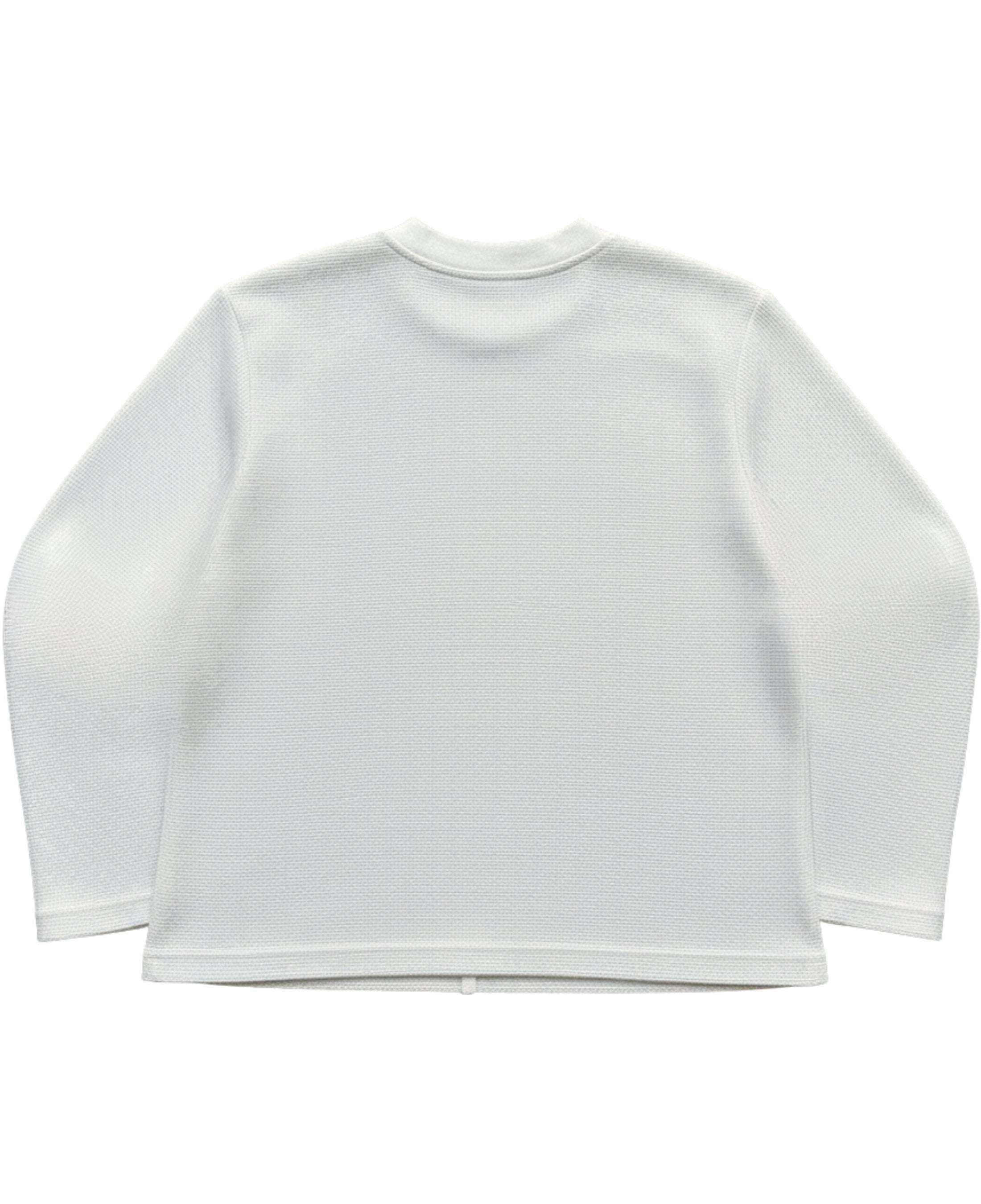 Urban Graphic Off-White Waffle Knit Oversized Full-Sleeve