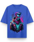 Urban Graphic Royal Blue Oversized T-Shirt