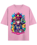 Urban Graphic Royal Pink Oversized T-Shirt
