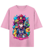 Urban Graphic Royal Pink Oversized T-Shirt