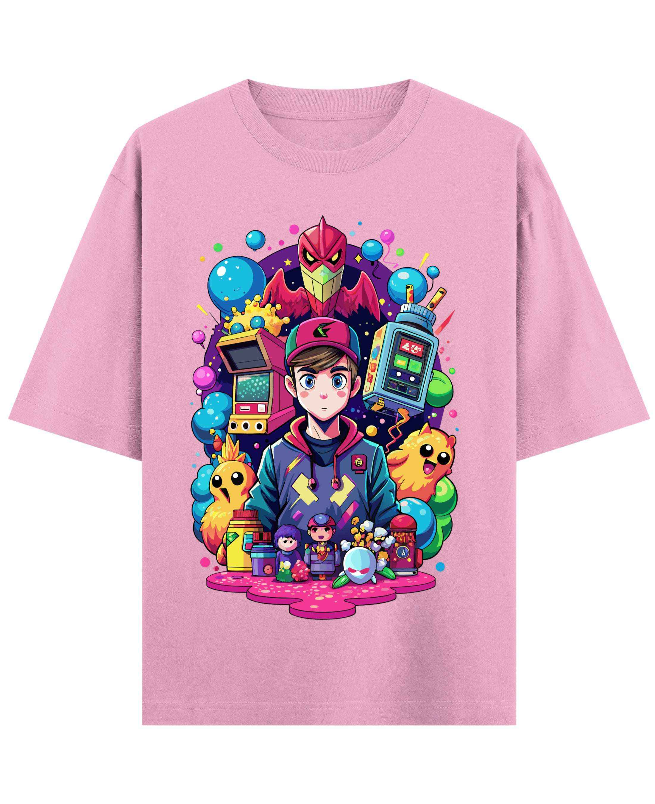 Urban Graphic Royal Pink Oversized T-Shirt