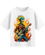 Urban Graphic White Oversized Cotton T-Shirt