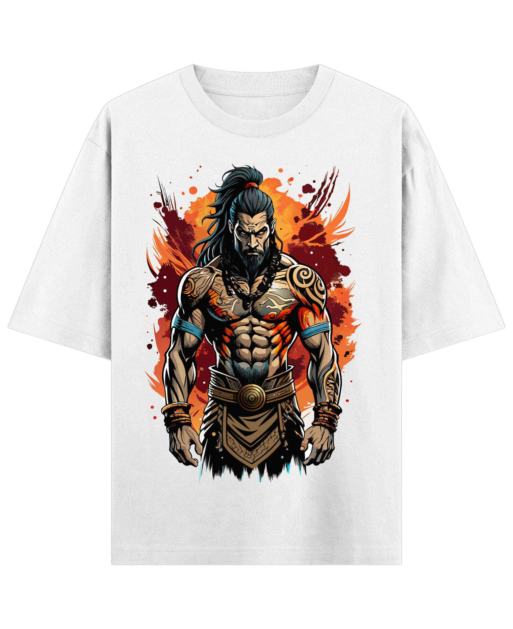 Urban Graphic White Oversized T-Shirt