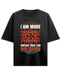 Vintage Graphic Black Oversized T-Shirt (240 GSM)
