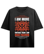 Vintage Graphic Black Oversized T-Shirt (240 GSM)