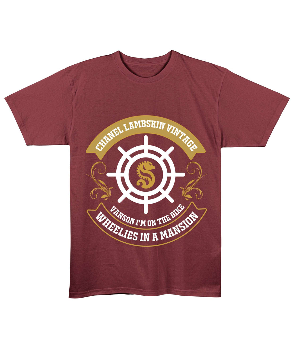 Maroon Regular Fit T-shirt Front Design