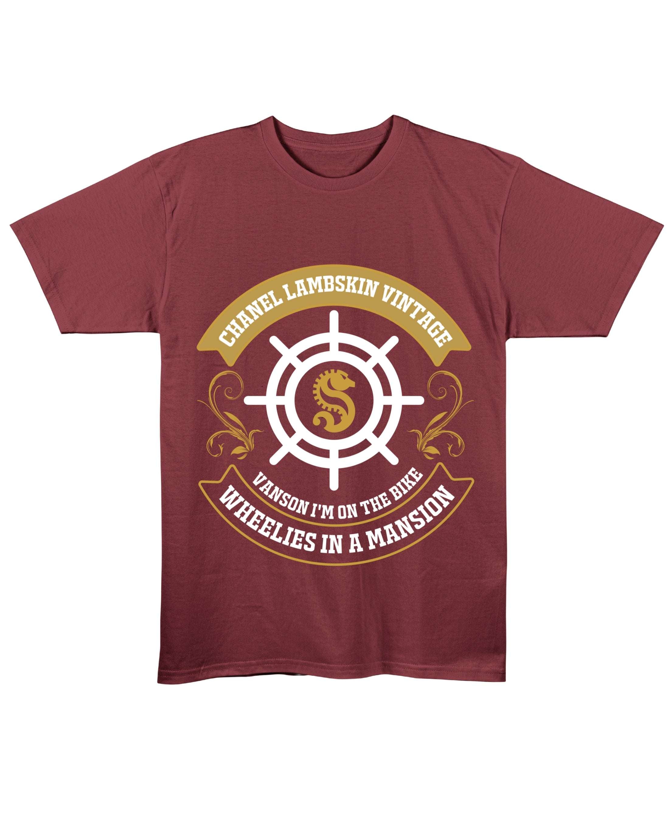 Maroon Regular Fit T-shirt Front Design
