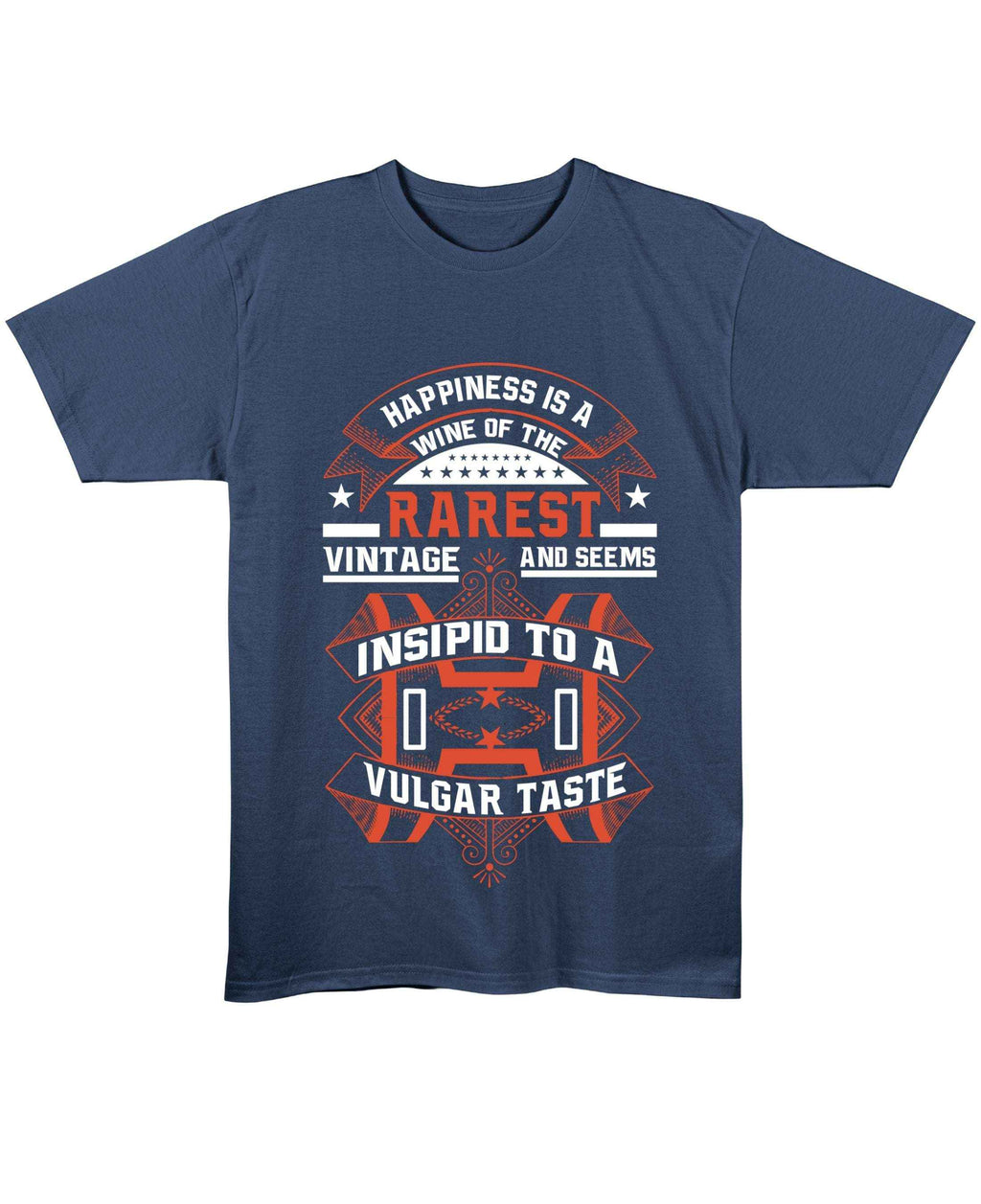 Vintage Graphic Navy Blue Regular Fit T-Shirt