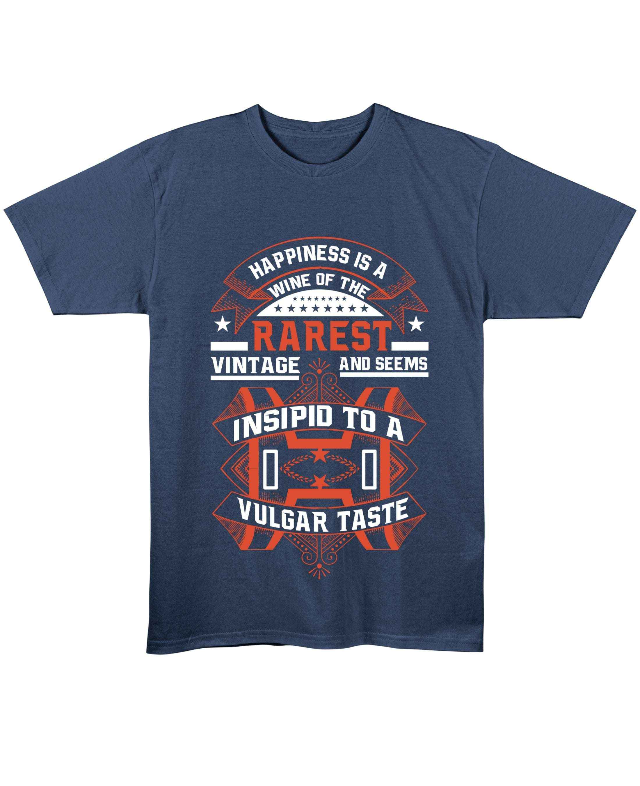Vintage Graphic Navy Blue Regular Fit T-Shirt