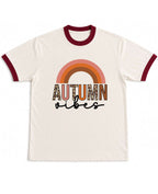 Off White & Maroon Ringer tee Front Design